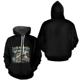 Polo Pêcheur Et Son Chien Noir - La Vie Accrochée - Zippé Hoodie Homme