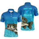 Polo Pêcheur Homme Personnalisé - Bleu Super Papa - Polo Homme