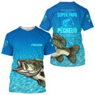 Polo Pêcheur Homme Personnalisé - Bleu Super Papa - T-Shirt Homme