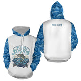 Polo Pêcheur Humour Bleu & Blanc - J'peux Pas J'ai Pêche - Hoodie Homme