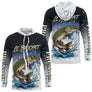 Polo Pêcheur Le Brochet Personnalisé - Style Noir & Blanc - Long Sleeve Hoodie Homme