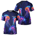 Polo Pêcheur Méduse - Fluo Bleu Néon Personnalisable -T-Shirt Homme