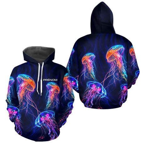 Polo Pêcheur Méduse - Fluo Bleu Néon Personnalisable - Hoodie Homme