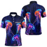 Polo Pêcheur Méduse - Fluo Bleu Néon Personnalisable - Polo Homme