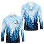 Polo Pêcheur Passionné Bleu Forêt - Personnalisé Avec Prénom - Long Sleeves Hoodie Homme