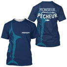 Polo Pêcheur Personnalisé Bleu Marine - Monsieur Pêcheur - T-Shirt Homme