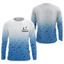 Polo Pêcheur Personnalisé Marlin Bleue - Le Style Unique - Long Sleeves Homme