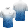 Polo Pêcheur Personnalisé Marlin Bleue - Le Style Unique - Polo Zippe Homme