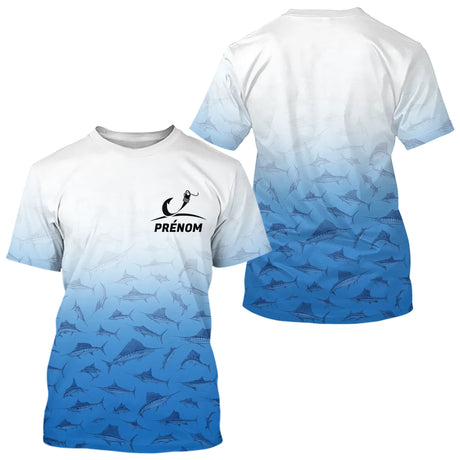 Polo Pêcheur Personnalisé Marlin Bleue - Le Style Unique - T-Shirt  Homme