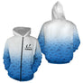 Polo Pêcheur Personnalisé Marlin Bleue - Le Style Unique - Zippe Hoodie Homme
