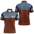 Polo Pêcheur Personnalisé Marron & Bleu Ardoise - Polo Homme