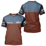 Polo Pêcheur Personnalisé Marron & Bleu Ardoise - T-Shirt Homme