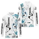 Polo Pêcheur Personnalisé Passion Blanc - Motifs Mer - Long Sleeves Hoodie Homme