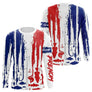 Polo Pêcheur Personnalisé Prénom France - Bleu Blanc Rouge - Long Sleeves Homme
