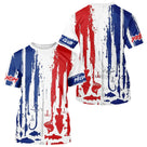 Polo Pêcheur Personnalisé Prénom France - Bleu Blanc Rouge - T-Shirt Homme