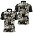 Polo Pêcheur Personnalisé Style Hawaïen - Noir & Beige - Polo Homme