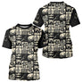 Polo Pêcheur Personnalisé Style Hawaïen - Noir & Beige - T-Shirt Homme