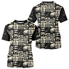 Polo Pêcheur Personnalisé Style Hawaïen - Noir & Beige - T-Shirt Homme