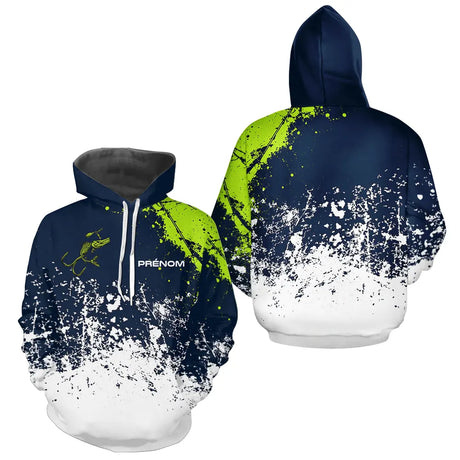Polo Pêcheur Personnalisable Bleu Vert Néon - Style Passion - Hoodie Homme