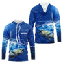 Polo Pêcheur Thon Bleu - Personnalisé Avec Prénom - Long Sleeves Hoodie Homme
