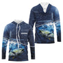 Polo Pêcheur Thon Bleu Marine Et Phare - Personnalisé Prénom - Long Sleeves Hoodie Homme