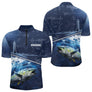 Polo Pêcheur Thon Bleu Marine Et Phare - Personnalisé Prénom - Polo Zippé Homme