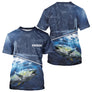 Polo Pêcheur Thon Bleu Marine Et Phare - Personnalisé Prénom - T-Shirt Homme
