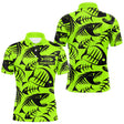 Polo Pêcheur Vert Fluo Arête De Poisson Personnalisé - Polo Homme