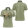 Polo Pêcheur Vert Olive "Papa Pêche" Homme Personnalisé - Polo Homme