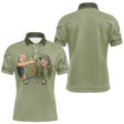 Polo Pêcheur Vert Olive "Papa Pêche" Homme Personnalisé - Polo Homme