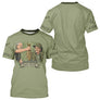 Polo Pêcheur Vert Olive "Papa Pêche" Homme Personnalisé - T-Shirt Homme