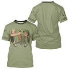 Polo Pêcheur Vert Olive "Papa Pêche" Homme Personnalisé - T-Shirt Homme