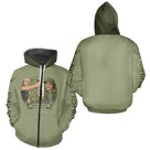 Polo Pêcheur Vert Olive "Papa Pêche" Homme Personnalisé - Zippe Hoodie Homme