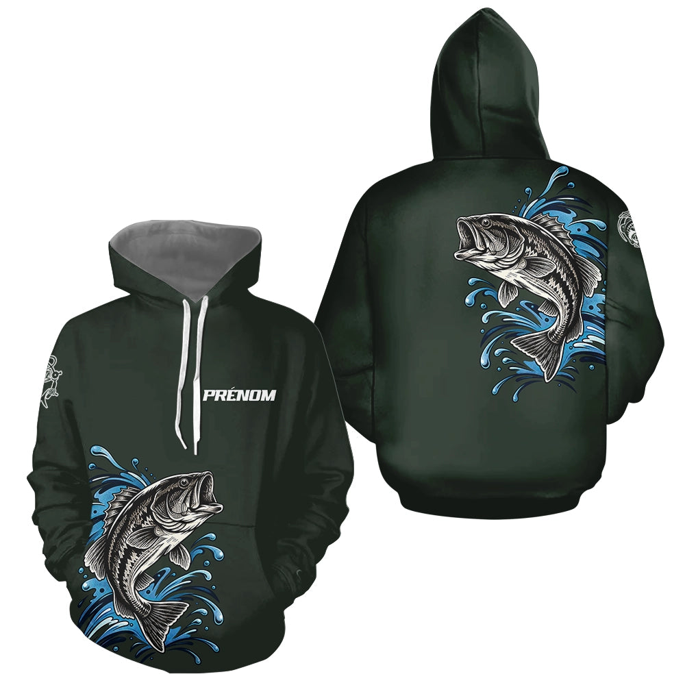 Polo Pêcheur Vert Personnalisé Brochet - Homme Design - Hoodie Homme