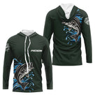 Polo Pêcheur Vert Personnalisé Brochet - Homme Design - Long Sleeves Hoodie Homme