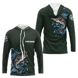 Polo Pêcheur Vert Personnalisé Brochet - Homme Design - Long Sleeves Hoodie Homme