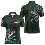 Polo Pêcheur Vert Personnalisé Brochet - Homme Design - Polo Homme