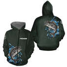 Polo Pêcheur Vert Personnalisé Brochet - Homme Design - Zippé Hoodie Homme