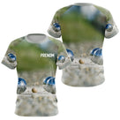 Polo Pétanque 3D Personnalisé Nom et Boules - Homme Femme - T-Shirt Femme