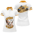 Polo Pétanque & Apéro - La Style Blanc & Jaune Personnalisé - Polo Femme