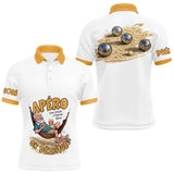 Polo Pétanque & Apéro - La Style Blanc & Jaune Personnalisé - Polo Homme