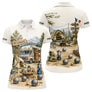 Polo Pétanque Apéro Camping - Cadeau Beige Personnalisé - Polo Femme