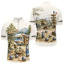 Polo Pétanque Apéro Camping - Cadeau Beige Personnalisé - Polo Zippé Homme