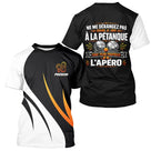 Polo Pétanque Apéro Personnalisé - Cadeau Joueur Orange - T-Shirt Homme