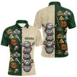Polo Pétanque Balle Sourire Personnalisé - Vintage Vert et Beige - Polo Homme