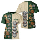 Polo Pétanque Balle Sourire Personnalisé - Vintage Vert et Beige - T-Shirt Homme