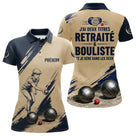 Polo Pétanque Beige Bleu - Style Retraité Personnalisé - Polo Femme