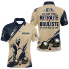 Polo Pétanque Beige Bleu - Style Retraité Personnalisé - Polo Homme