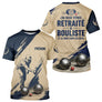 Polo Pétanque Beige Bleu - Style Retraité Personnalisé - T-Shirt Homme