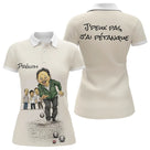 Polo Pétanque Beige Caricature - Personnalisé Humour Homme Femme - Polo Femme
